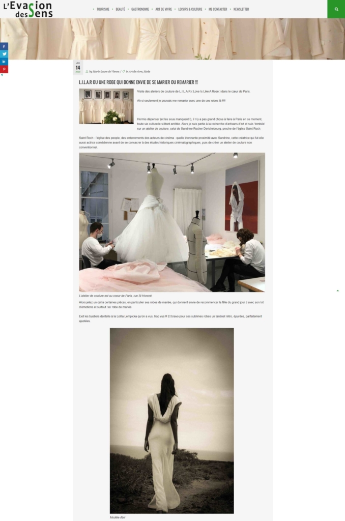 Evasion des sens site web
