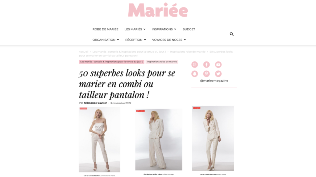 Nouvel article par Mariée : Love is Like a Rose, robe Glee et pardessus L’Amour est une Rose. Un ensemble de mariage original composé d’une robe asymétrique en crêpe de soie accompagnée d’un pardessus audacieux aux multiples et grosses roses fabriquées et cousues une à une à la main. De quoi surprendre vos invités !