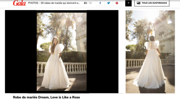 The Westwood wedding dress is presented to you, fabric and romantic beads are present to ensure a total trendy look