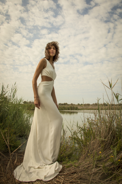 Boutique robes de mariée à Paris LILAR Paris - Robe de mariage fourreau LA NAISSANCE DE VENUS