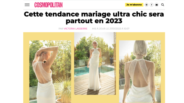 New article Love Is Like A Rose by Cosmopolitan. The Westwood wedding dress is presented to you, fabric and romantic beads are present to ensure a total trendy look