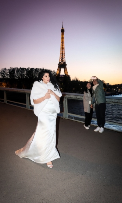 Robes de Mariée Grande Taille à Paris LILAR - Robe de Mariage Femme Ronde - Robe en satin de soie MERCEDES